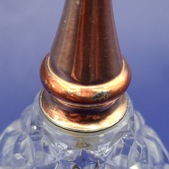 Pair Vintage Crystal Glass Hand Table Bells Unknown Makers 6.5" and 5.5" High - Picture 9 of 10